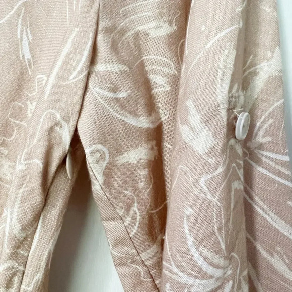 SIGNIFICANT OTHER Tamika Printed Linen-Blend‎ Wrap Dress size 4 - Picture 10 of 11